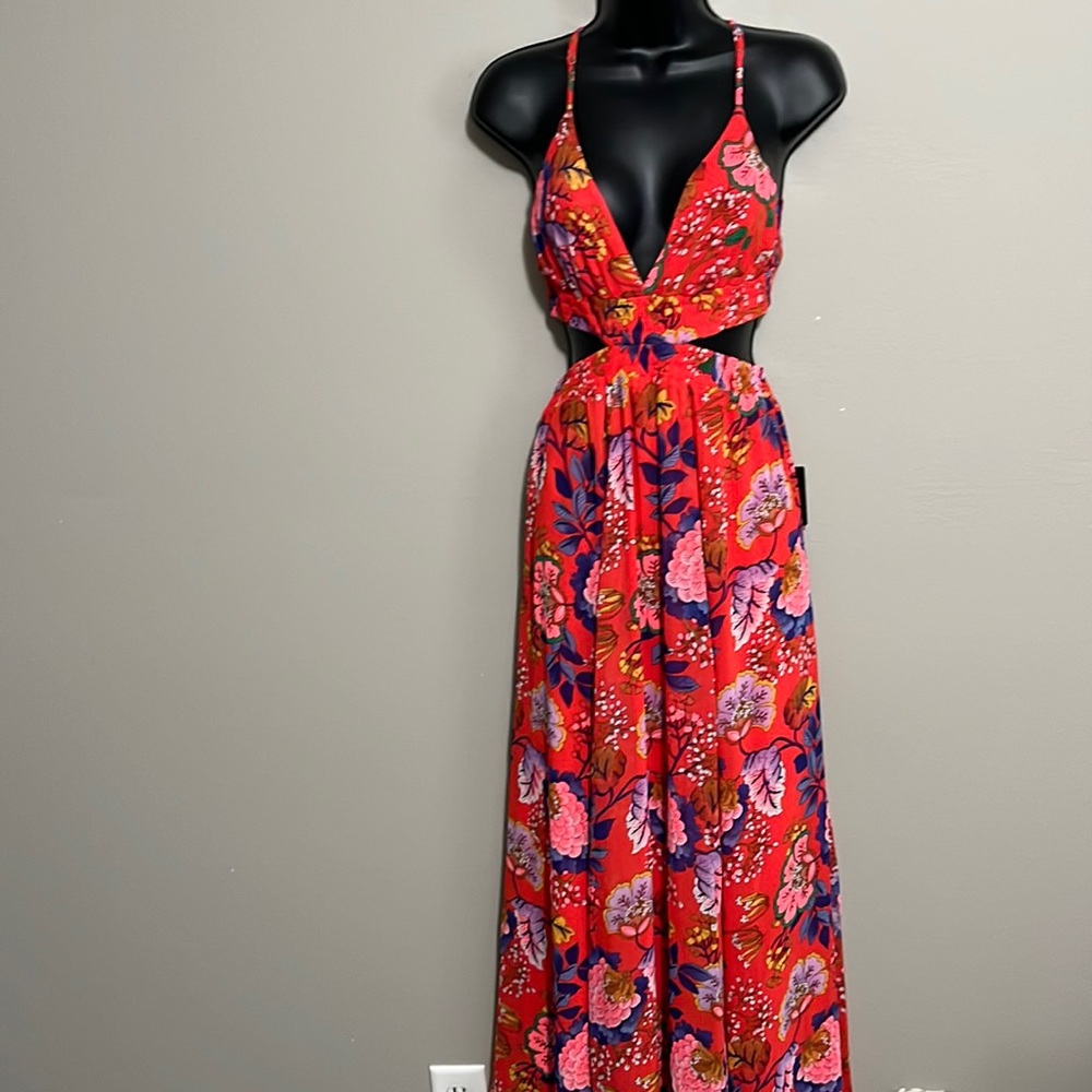 COPY - Express floral cut out dress NWT